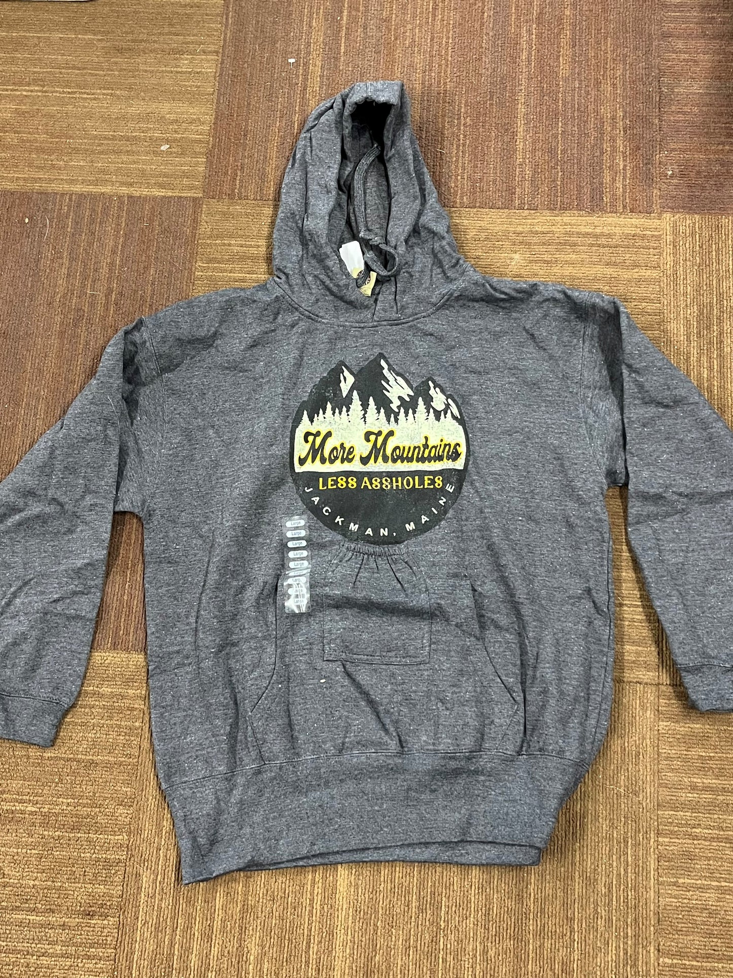 More Mountains Less Assholes Beer Pocket Hoodie 50% off